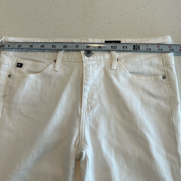 AG Adriano Goldschmied The Prima White Mid Rise Cigarette Skinny Jeans size 27 - Picture 6 of 14